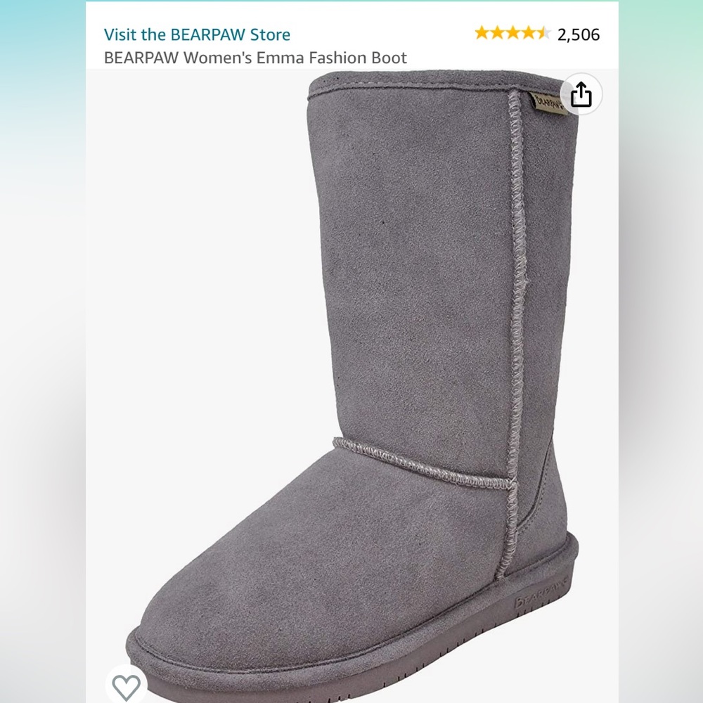 BEARPAW Emma Boot Grey Fog